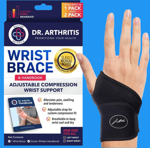 Dr. Arthritis Doctor Developed Copper Wrist Brace/Wrap for Carpal Tunnel Support