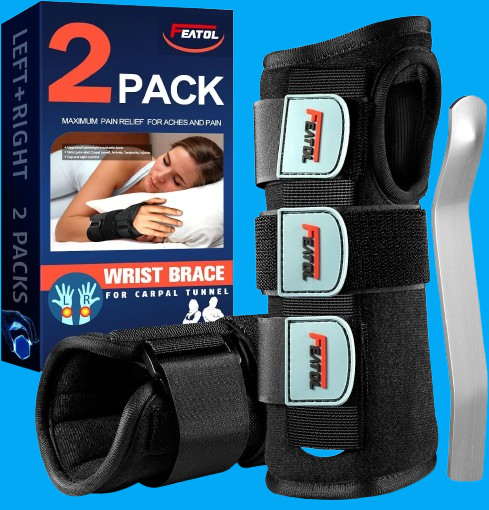 2 Pack Wrist Brace for Carpal Tunnel